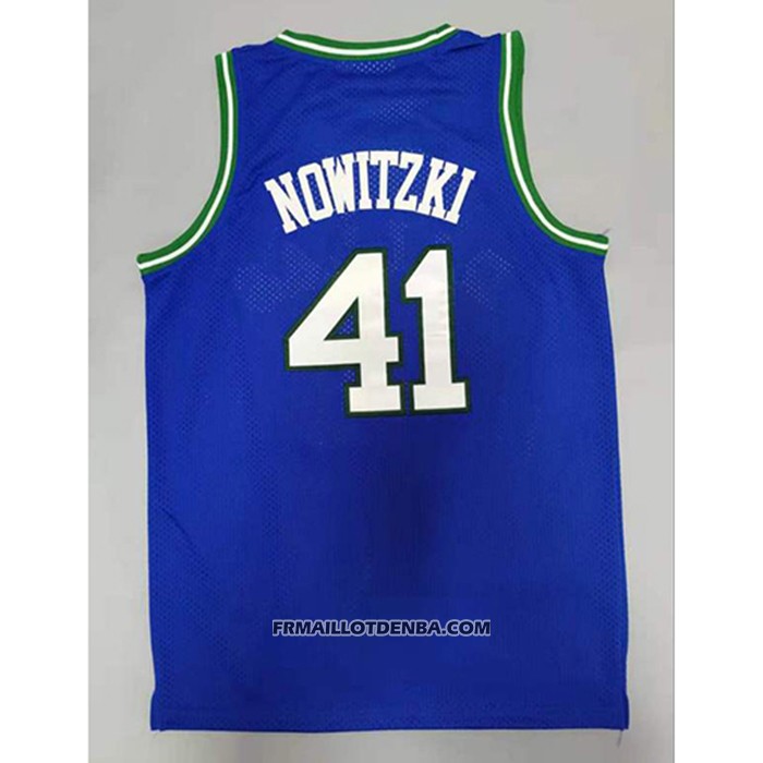 Maillot Dallas Mavericks Dirk Nowitzki NO 41 Mitchell & Ness 1998-99 Bleu